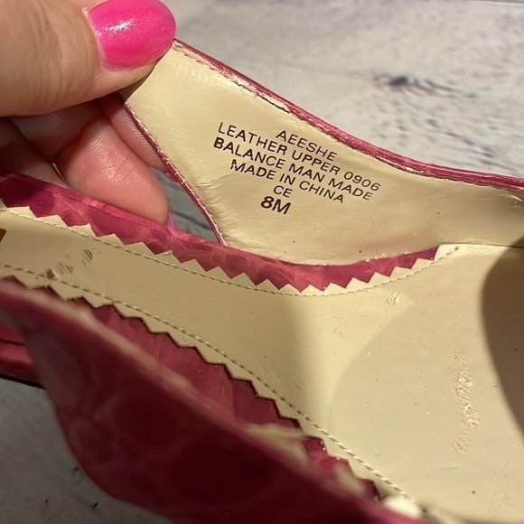 Enzo Angiolini pink leather sling back heels new never worn size 8 - Picture 6 of 6